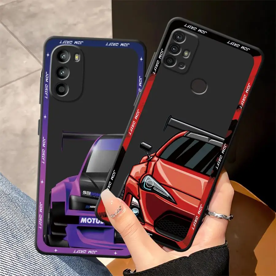 JDM Car Design Black Soft Phone Cover