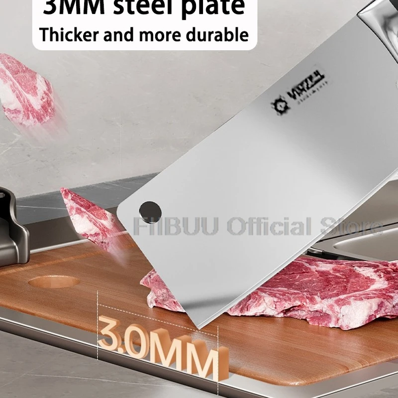 Gray Stainless Steel Kitchen Sink Large Capacity Single Bowl Thickened Handmade Multifunctional Basin With Multiple Accessories 3