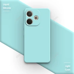 Premium Square Silicone Soft Back Cover Phone Case - High Quality Protection in Stylish Design for OPPO A5 Energy (Light Cyan)
