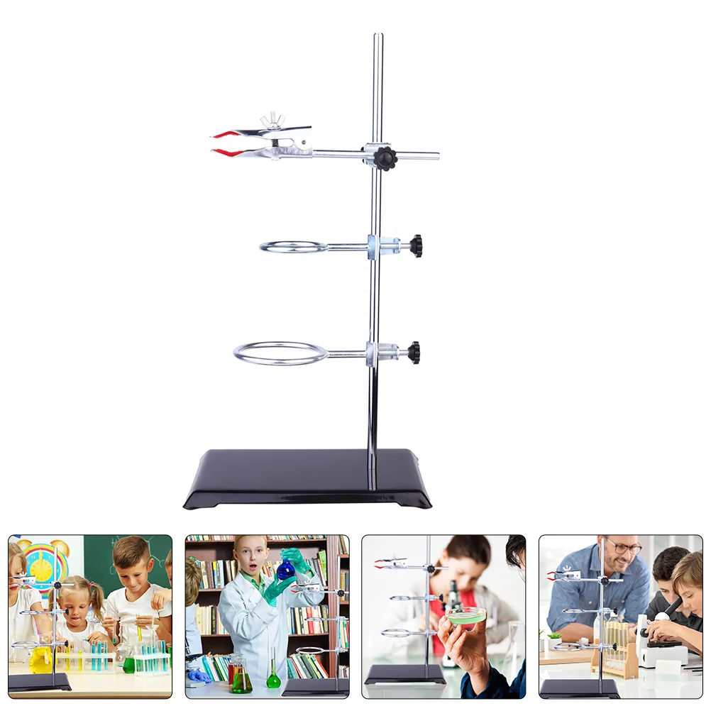 

Настольная железная стойка для экспериментов, лабораторная металлическая посуда, колба-зажим, держатель для испытательной трубки, с зажимами, воронка, кольцо для лаборатории