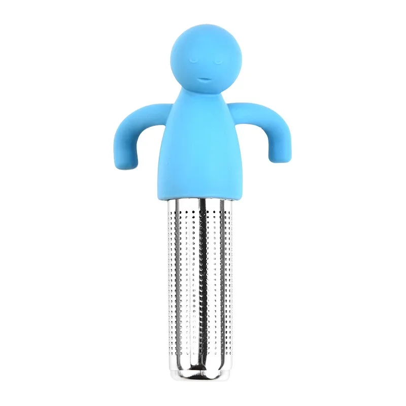 מסננת תה מפלדת אל-חלד חדשנית מסננת אנושית מסננת לך קל להכין גאדג'ט סינון עלה כלי עזר