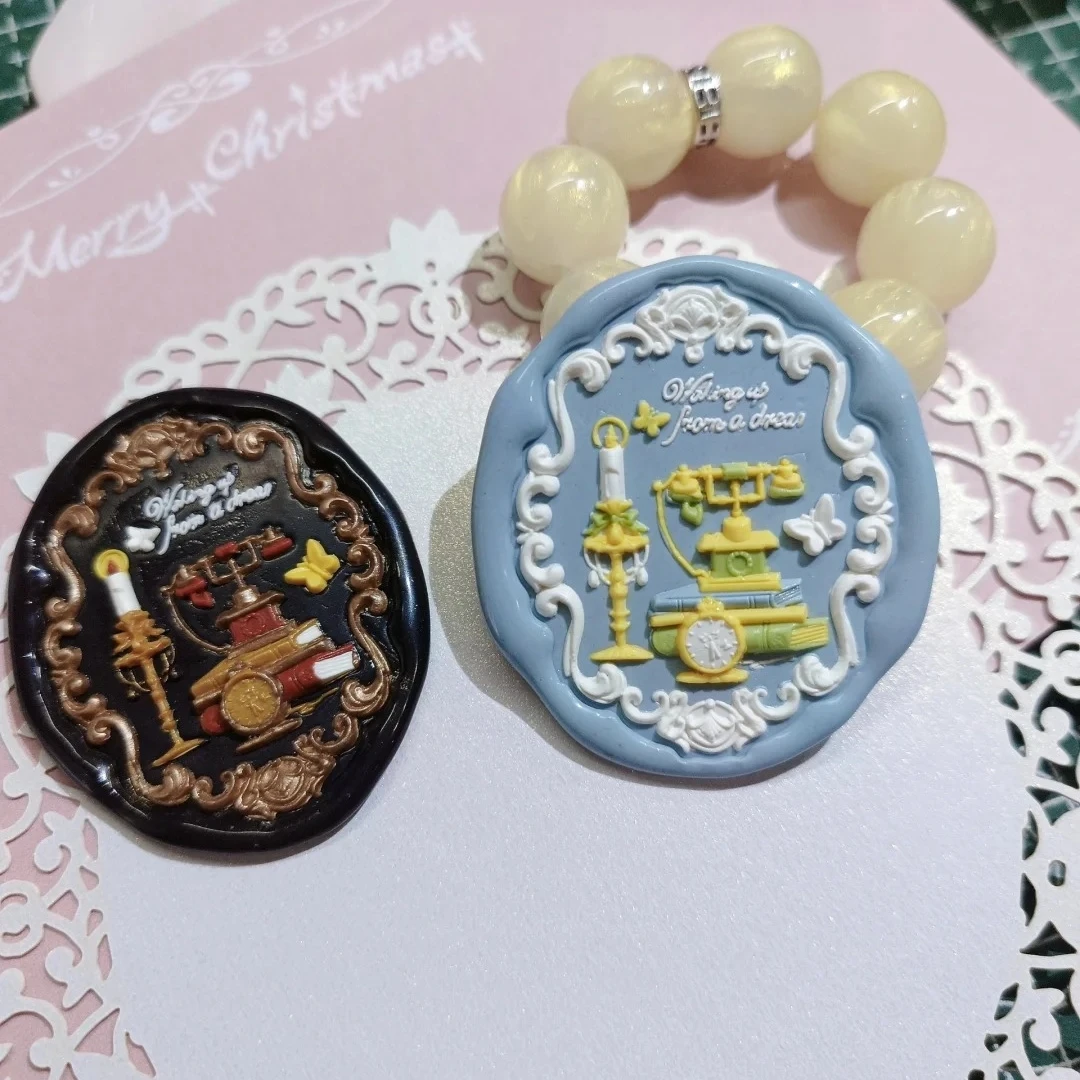Engraved Seal Head Vintage Study Bath Towel Incense Stamp Shell Shaped Fire Seal Embossed Copper Head Tulip Stamp Envelope