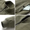 Fleece Jacket Men Winter Thick Corduroy Jackets Coats Solid Color Zipper Stand Collar Windbreaker Fashion Casual Parkas Outwear 6