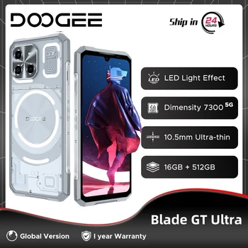 Versione globale DOOGEE Blade GT Ultra 5G Telefono robusto 16 GB RAM 512 GB ROM Mediatek Dimensity 7300 6,72 "FHD + 120 Hz IPS LED luce