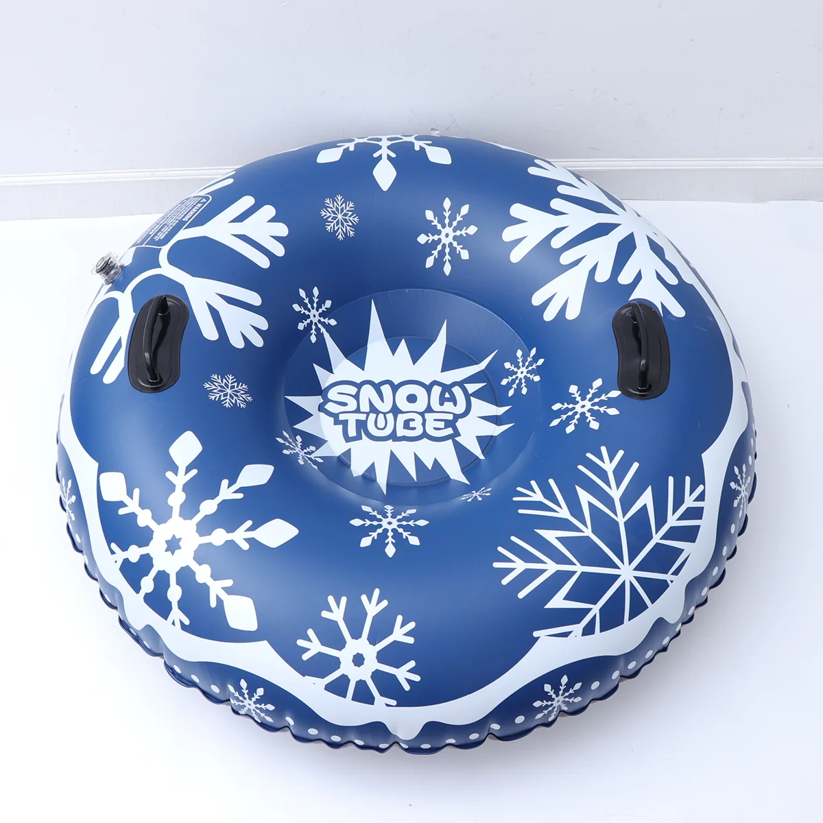 

Inches Blue Inflatable Snow Tube PVC Snowflake Printing Snow Sled Heavy Duty Circle for Skiing Skating and Snow Games