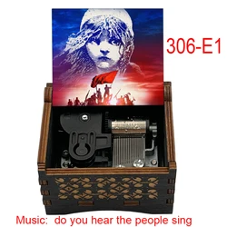 Elegant Les Miserables Wooden Music Box with Famous Movie Melodies (306 - E1)