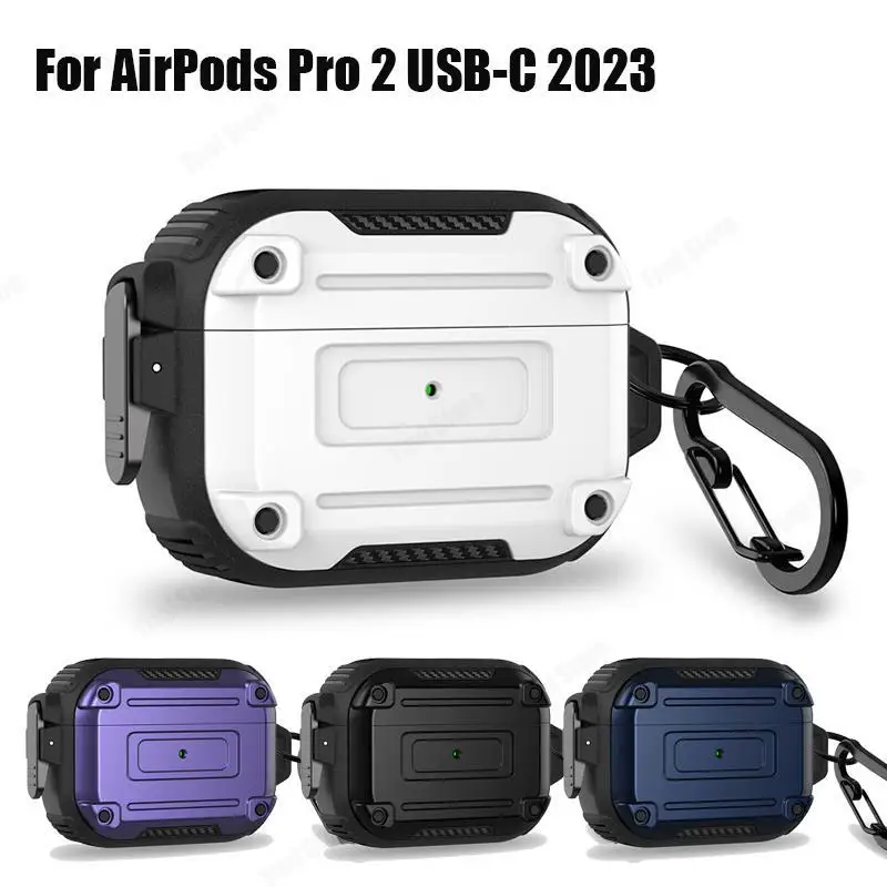 

For Airpods Pro 2 2nd 2023 Case TPU PC Cover For Apple AirPods 3 2 1 Pro Pro2 Case Accessories Wireless Earphone With Keychain