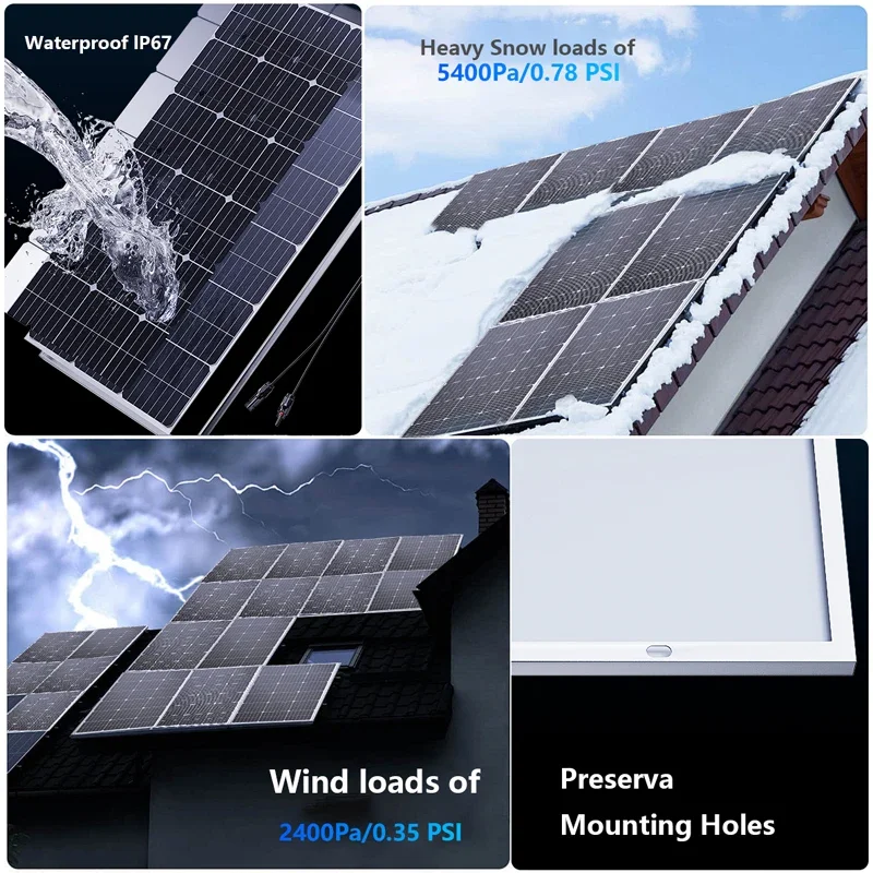 Rigid Waterproof 1000W-3000W 18V Solar Panel View 1