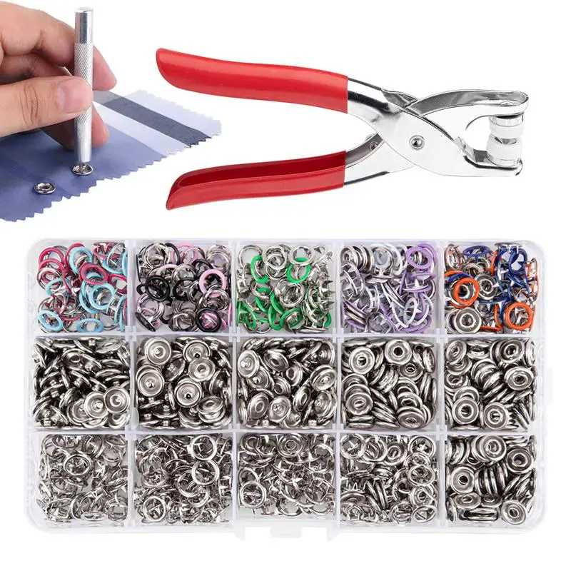 

Metal Snaps Buttons Kit DIY Metal 200 Set Sewing Snaps Buttons Not Easy To Deform Sewing Crafting Supplies For Shirts Hats