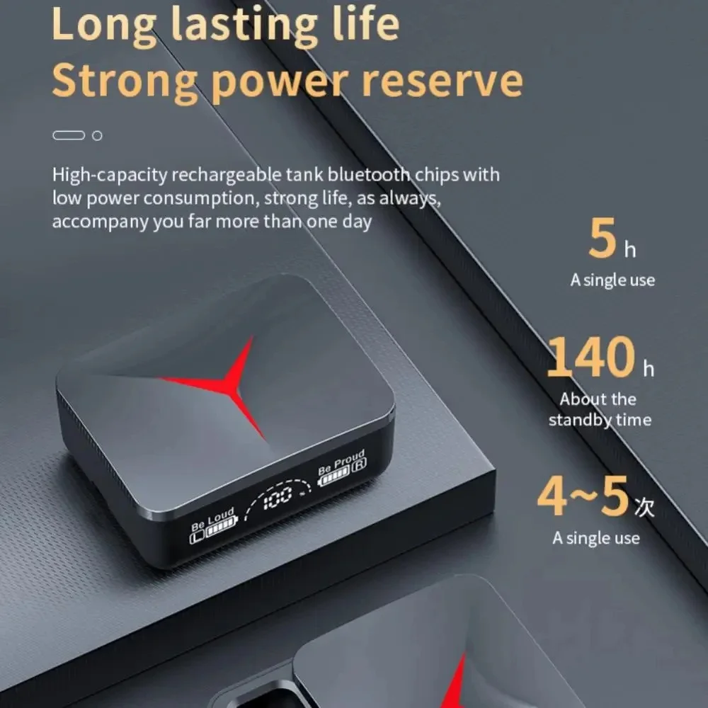 TWS M90 Wireless Headphones Sliding Cover Gaming Earphone Bluetooth 5.3 Sport Earbuds Music Headsets For Iphone Xiaomi 4