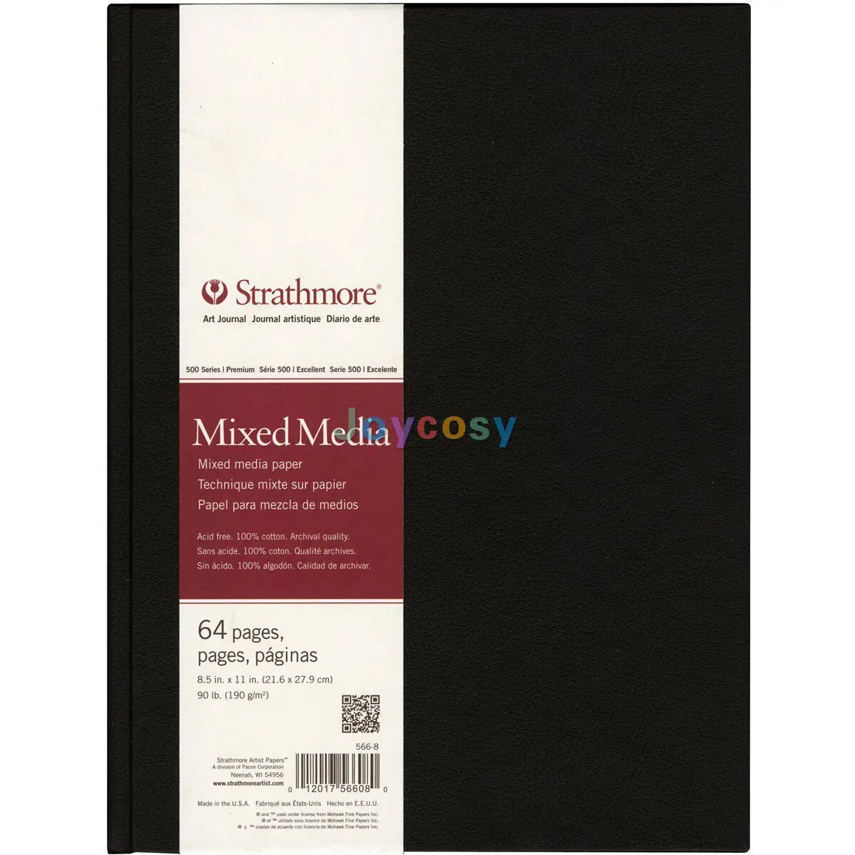 스트라스모어 소형 수채화 드로잉 스케치북 190gsm 100% 코튼 랙 페이퍼 (수채화 및 스케치용)