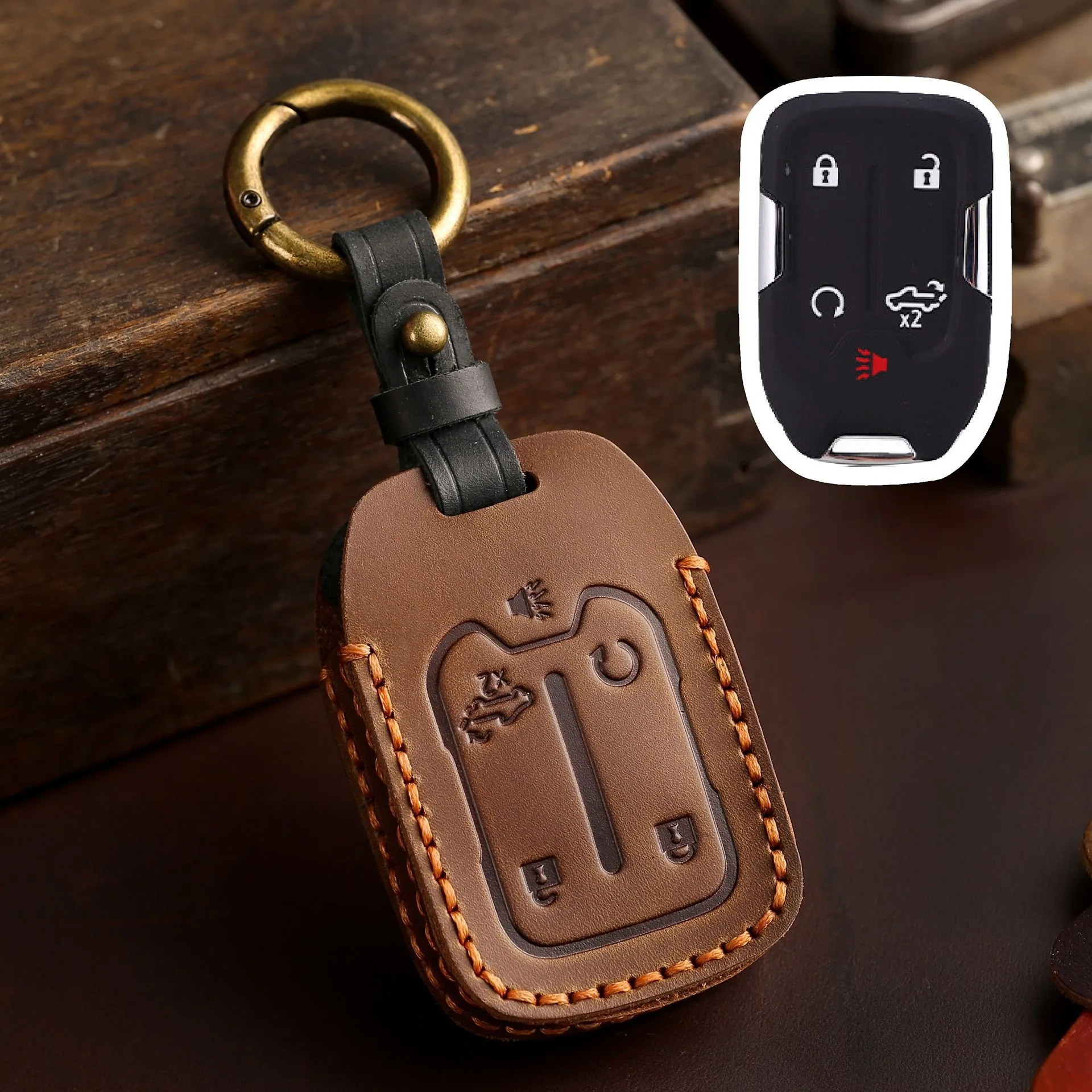 Premium Leather Remote Key Case Cover