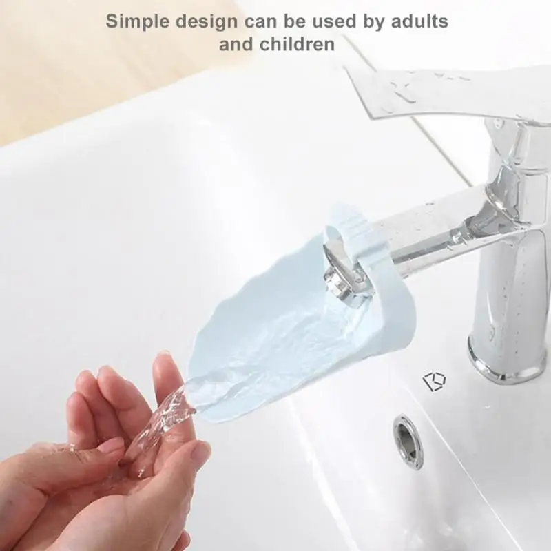 Kitchen Sink Faucet Extender Rubber Elastic Nozzle Guide Children Water