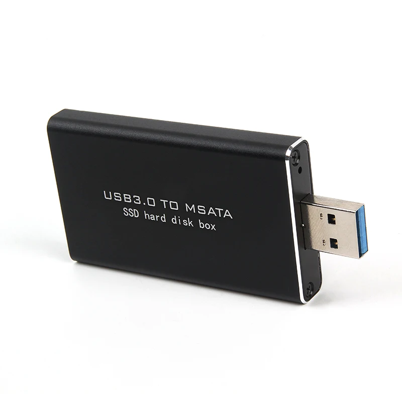 External Hard Drive Case MSATA to USB 5Gbps USB 3.0 to mSATA SSD Enclosure USB3.0 mSATA Case Hard Disk Adapter M2 SSD External HDD Mobile Box HDD Case