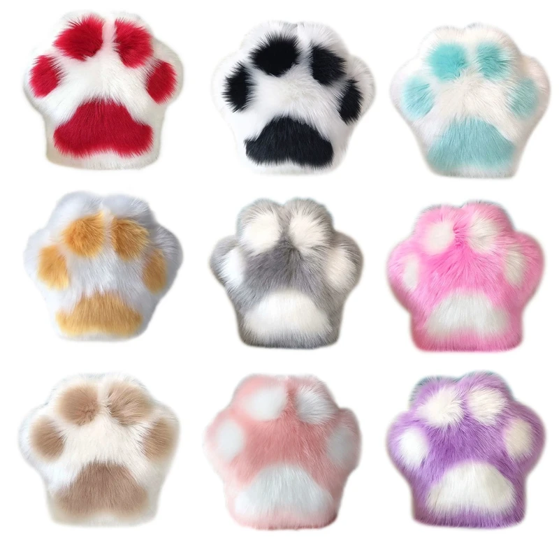 

Nordic for Cat Paw Plush Pillow Cartoon Stuffed Animal Claw Faux Fur Fuzzy Sofa Cushion Hugging Toy for Home Decora