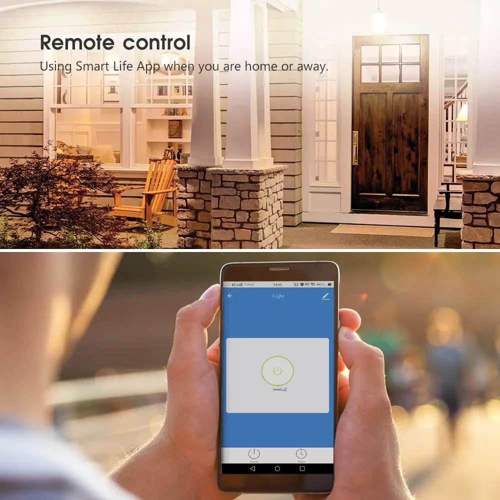 Light Switch Tuya WiFi Smart RF433 No Neutral Wire Wall Touch Sensor Voice Control Work with Alexa Google Home
