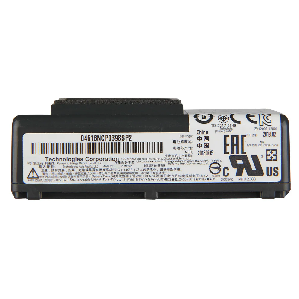 Original Replacement Battery For Zebra QLn220 ZQ520 ZQ510 QLn220HC QLn320 P1051378 P1023901 Genuine Battery 2450mAh
