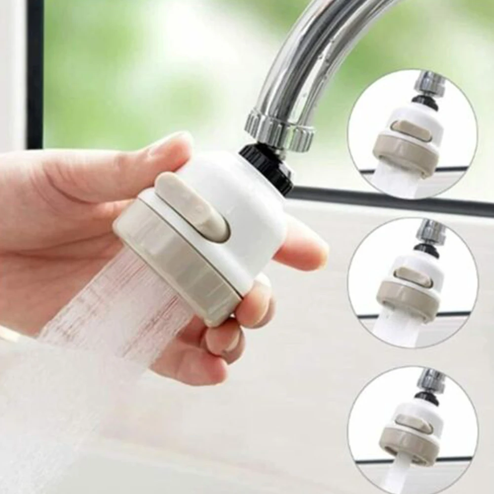 Aerator Faucet Extender Spray Head Swivel Tap Head Rotate Sink Spray Water Saving Attachment Bendable Flexible 3