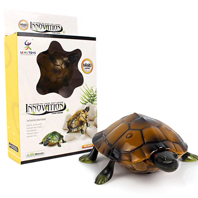 RC animal toys remote control simulation small tortoise crawl plaything electric sports infrared realistic walking glow gift boy 3