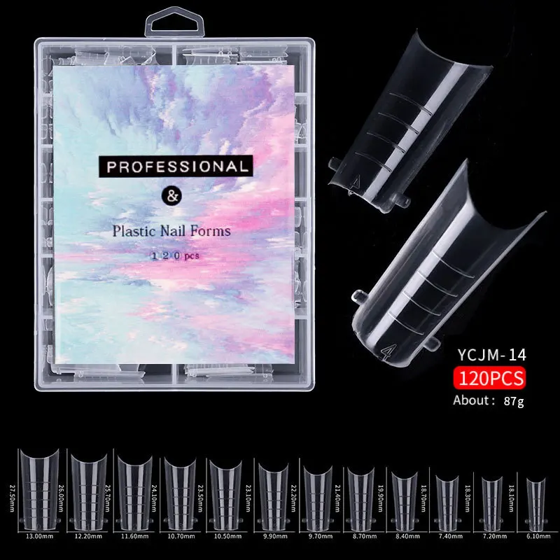 Transparent Full Coverage Press-On Nail Tips - 120 Pack by Misscheering