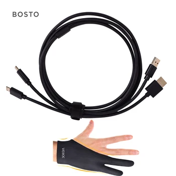 BOSTO 2-in-1 Cable for BOSTO 13HD/16HD/16HDK/16HDT/BT-16HD/BT-16HDK/BT-16HDT Graphics Drawing Tablet Monitor