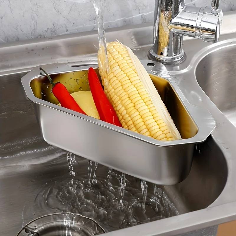 Stainless Steel Kitchen Sink Filter Drain Basket Wash Basin Leftovers Residue Garbage Drain Rack kitchen sink filter sink strainer sink filter kitchen sink strainer 1pc