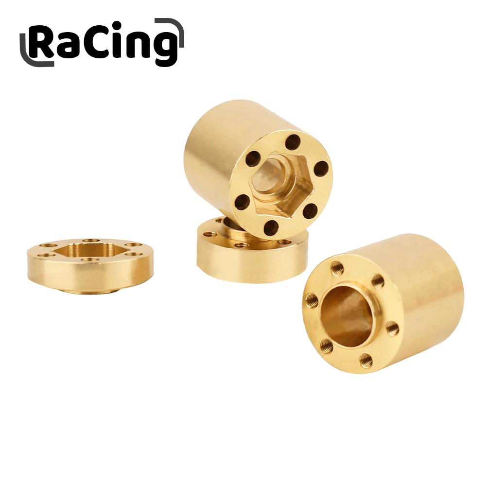 

2/4pcs Brass Weights 12mm Wheel Hex Hub Widen Adapter for 1/10 RC Crawler 1.9 2.2Inch Wheels Rim Axial SCX10 TRX4 Counterweight