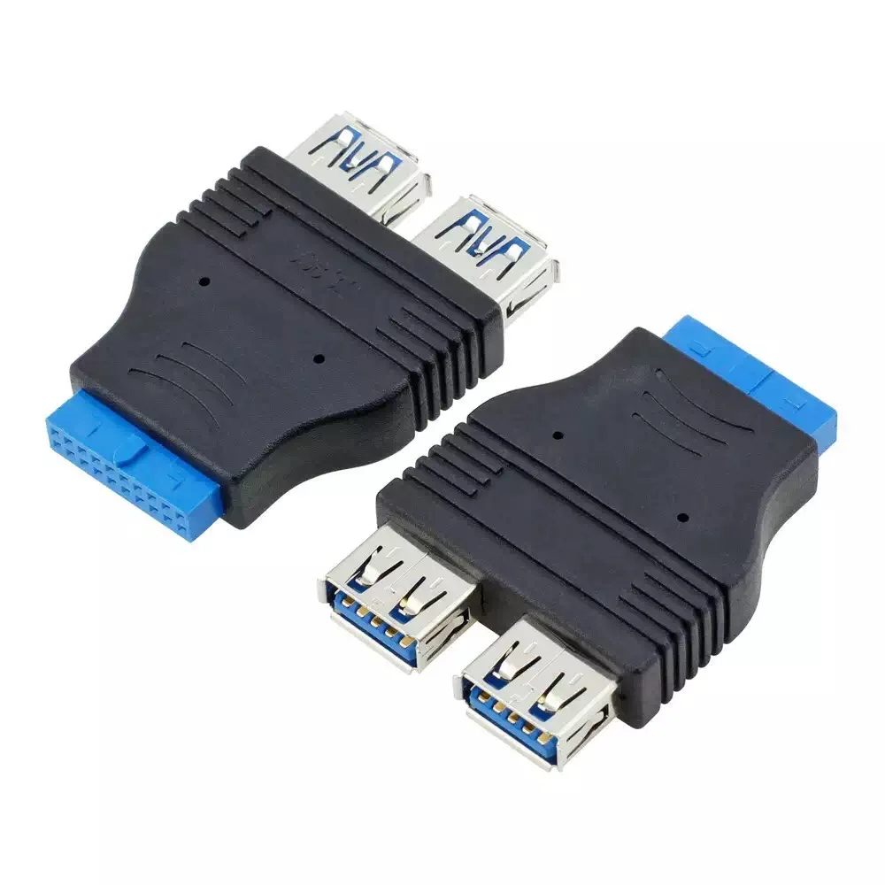 20Pin to Dual USB3.0 Adapter Connverter Desktop Motherboard 19 Pin/20P ...