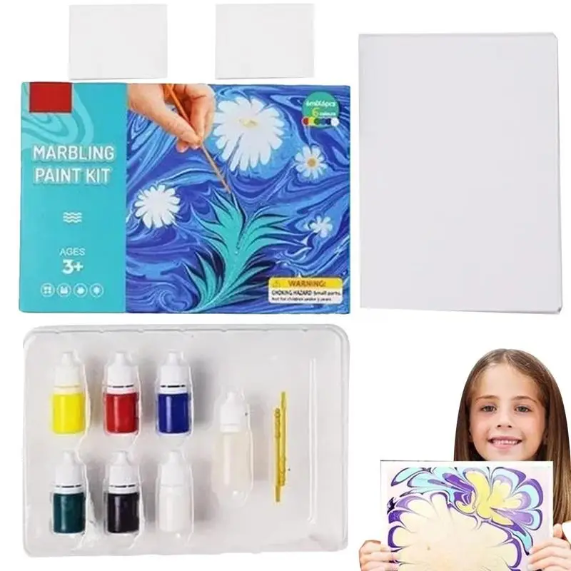 Marbling Painting Craft Supplies Marble Painting For Artist Christmas Thanksgiving Easter Holiday Gifts For Boys And Girls Ages anime costume frozen hooded cloak fashion printing cartoon dress up costumes christmas supplies easter performance shawl