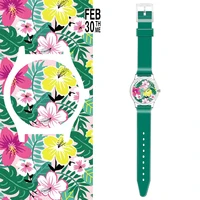 Custom Pattern Wrist Watches Customise Picture Printing on Watch Dial PVC Band Plastic Wristwatch 2