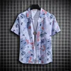 Summer Hawaiian Men's Short Sleeved Button Up Floral Fashion Shirt Man Casual Social Plant Element Oversized Streetwear Clothing 2