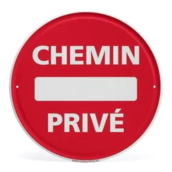 Round Metal No Trespassing Warning Sign with Video Surveillance Notice - Round 20X20CM (11)