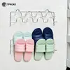 Double-layer Shoes Holder Wall Mount Slipper Hanging Shelf Organizer Living Room 2