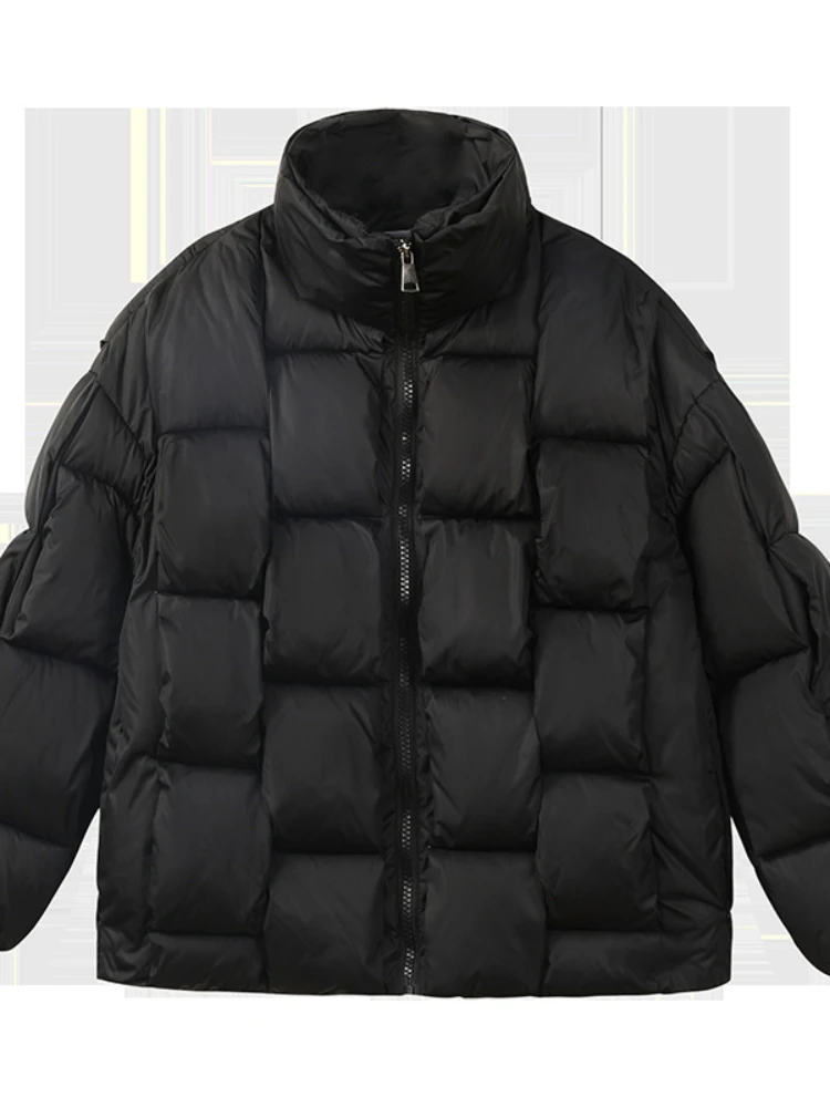 Women\'s Jackets New in Fashionable Solid Color Stand Collar Coats Elegant Korean Version Commuting Warm Parkas Women\'s Clothing