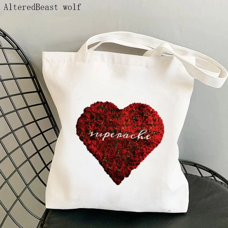 Women Shopper Printed Handbags Mirroball Illustration Environmental Storage Reusable Canvas Shoulder Tote Bag school bag