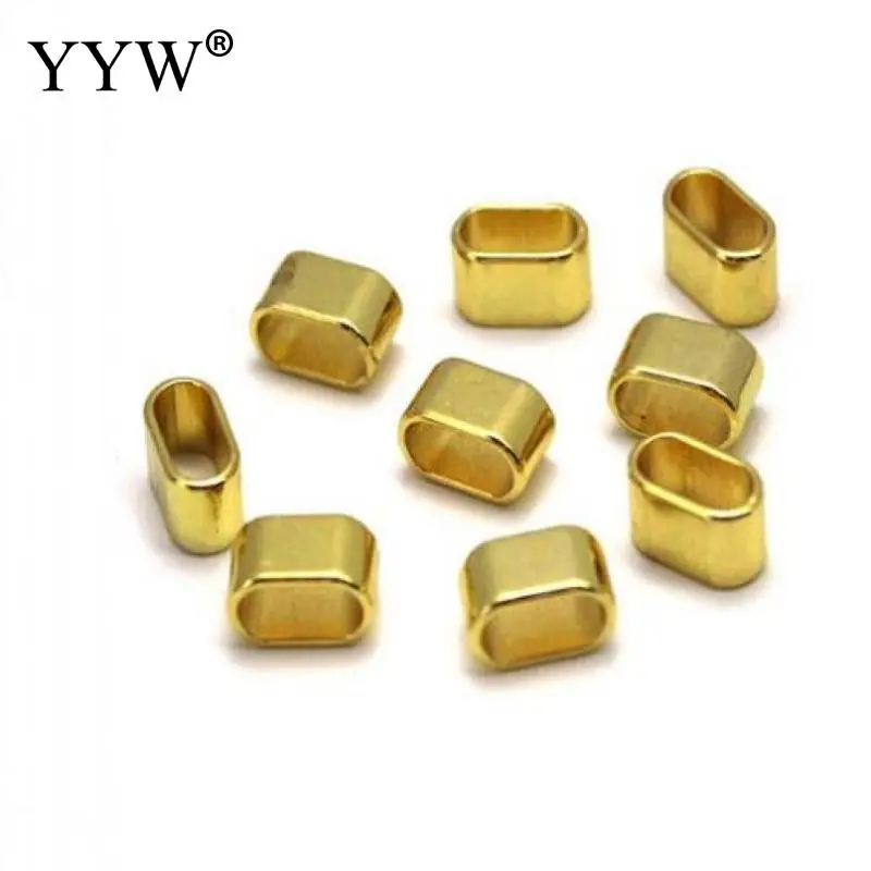 100pc Stainless Steel Plating Spacer Beads Mirror Polish Black Large Hole Bead  For Diy Bracelet Jewelry Making Accessories