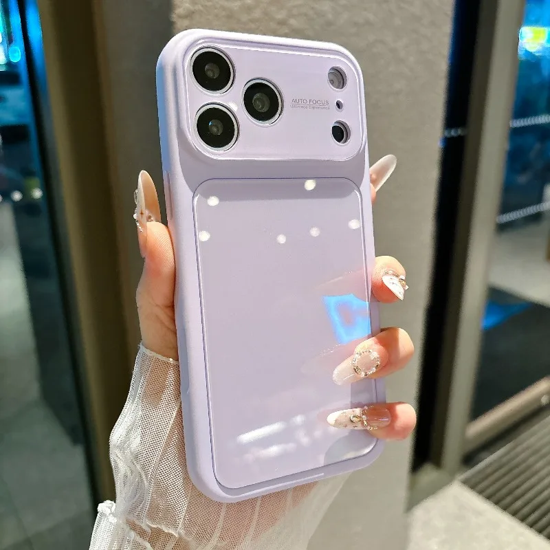 Luxury Candy Solid Color High Gloss Phone Case with Camera Lens Protection
