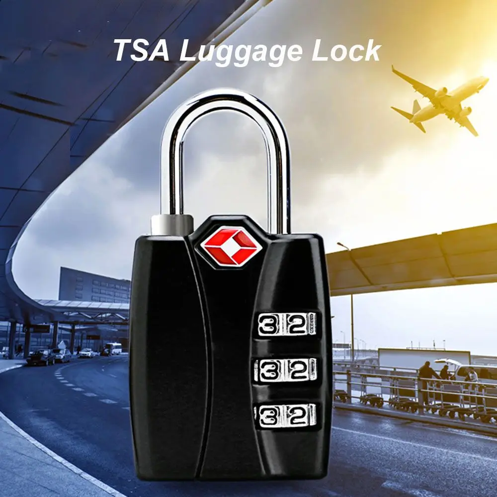 High Security TSA Approved Luggage Lock 3 Position Resettable Combination Password Code Travel Suitcase Hardware Padlock