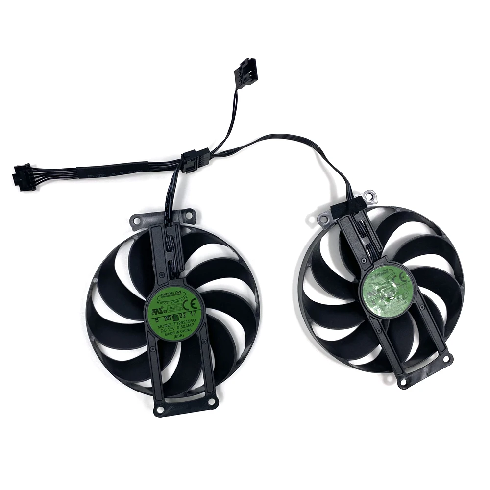 Rtx 3060 Gpu Ventilador para Asus Dual-rtx306012g Rtx3070 Rtx3060ti Ventiladores de Refrigeração Placa Gráfica Ventilador Mais Frio Peças 90 mm 6pin Cf9010u12s - Imagem 6