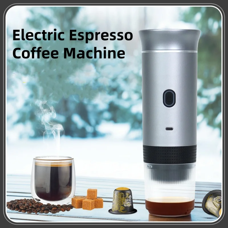 3-in-1 Wireless Electric Espresso Coffee Machine for Car & Home Camping Coffee Maker Capsule Powder Travel Portable Maker