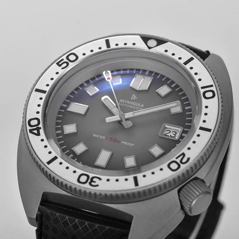 

41mm Luxury RDUNAE Thin Abalone Diver Watch Automatic Mechanical Watch Calendar Waterproof Luminous Sapphire Glass Mens Watch