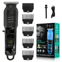 Hair Cut Machine Rechargeable Hair Clippers Transparent Professional Clippers Electric Hair Trimmers Shaver for Men