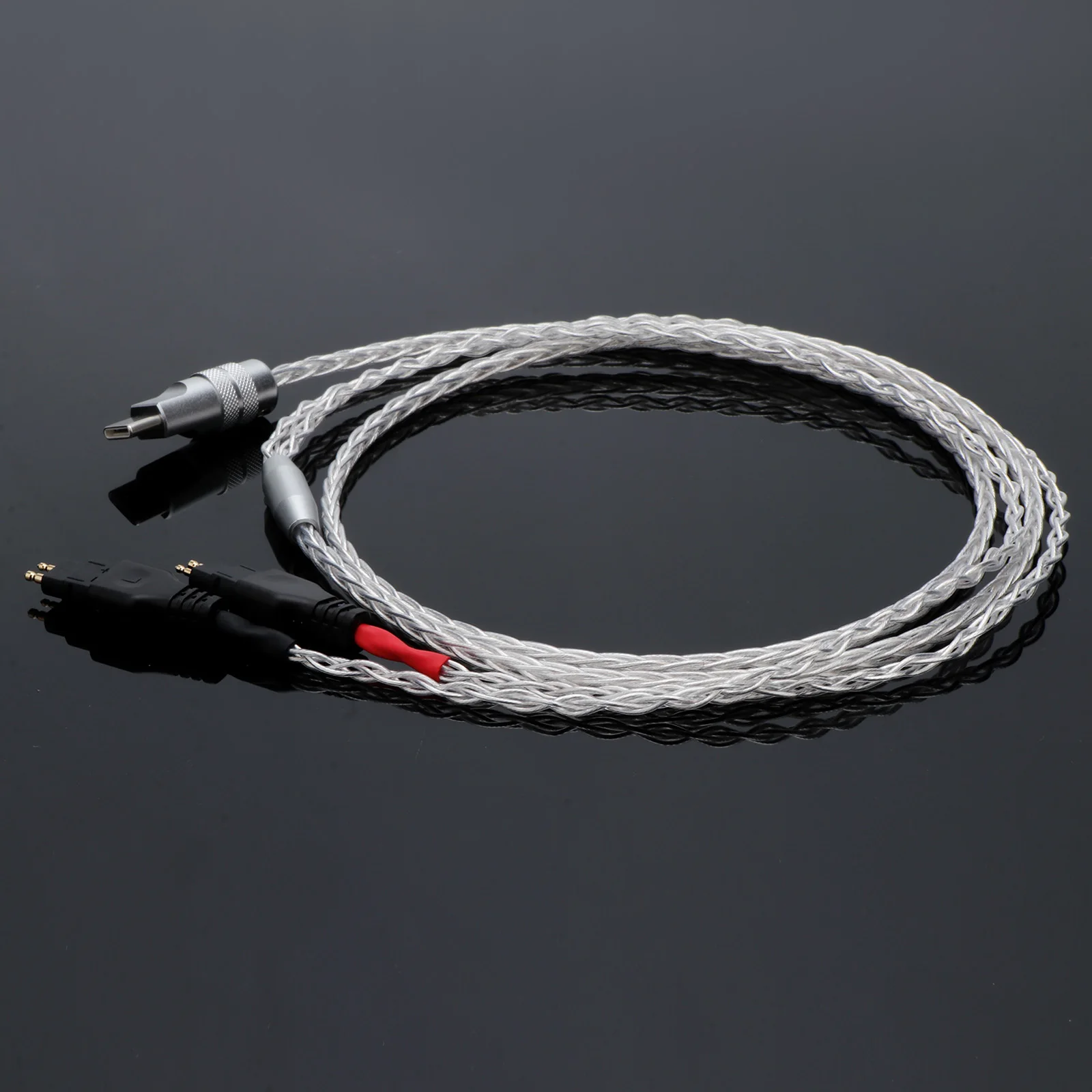 Hochwertiges, versilbertes Kopfhörerkabel mit Typ-C-Stecker für Mobiltelefone, HD580 HD600 HD650 HDxxx HD660S HD58x HD6xx – Detail 6