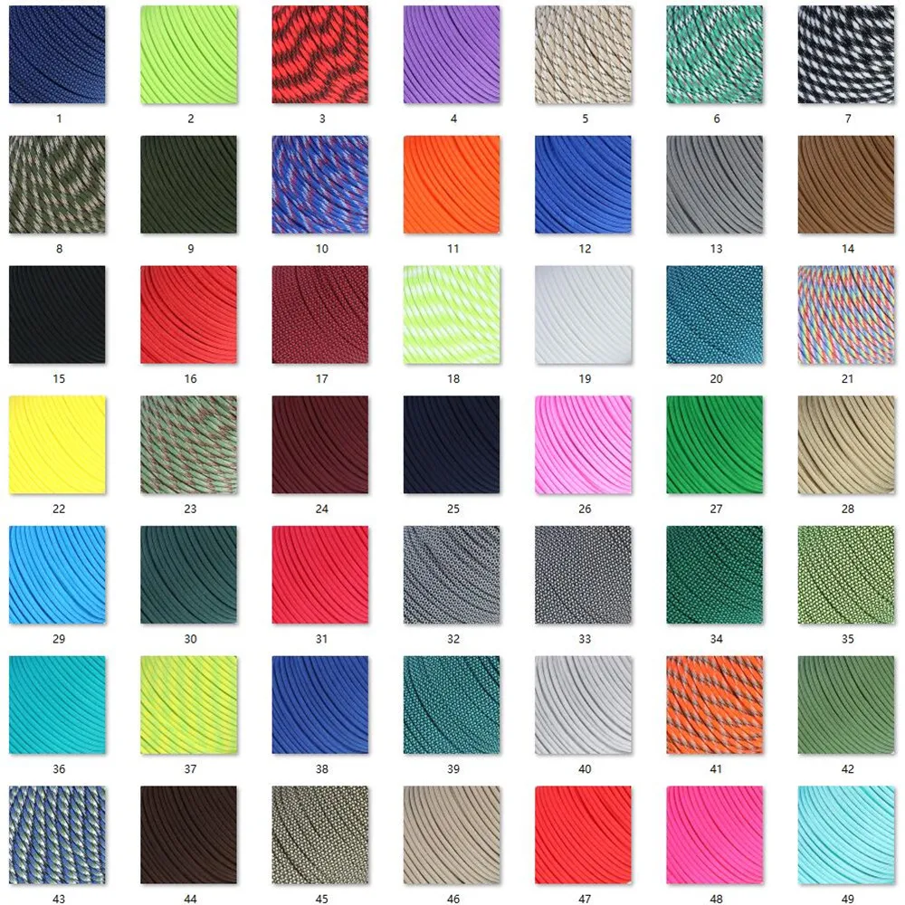 Description Picture 2 of item550 Military Paracord Rope 84 Color 100M 50M 7 Strand 4mm Parachute Cord Outdoor Camping Survival Gear DIY Bracelet Tent Line