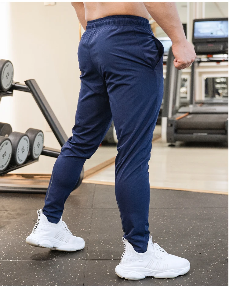 Ice Silk Sweatpants Men's Summer Ultra-thin Cooling Dry Fit Sports Pants Running Breathable Trousers Casual Fitness Leg