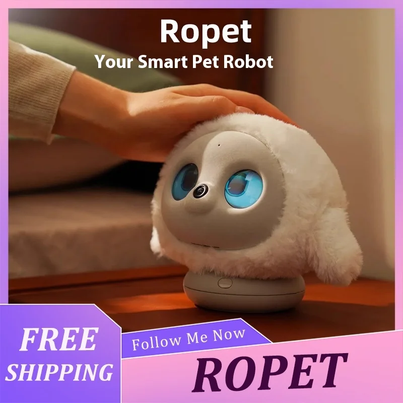 Ropet Robot Intelligent Ai Desktop Companion Robot Facial Recognition Touch Sensing Growth Pet Toy Support Multi-Lan