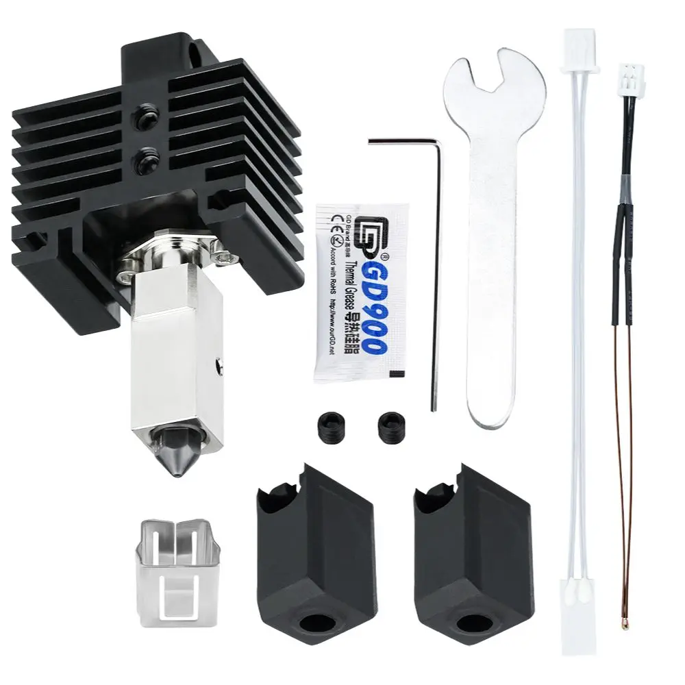 Bambu labX1 Upgrade Hotend Kit  X1-Carbon Combo P1P 3D Printer CHT Nozzle 500°C Plated Copper Heater Block Hardened Steel Nozzle