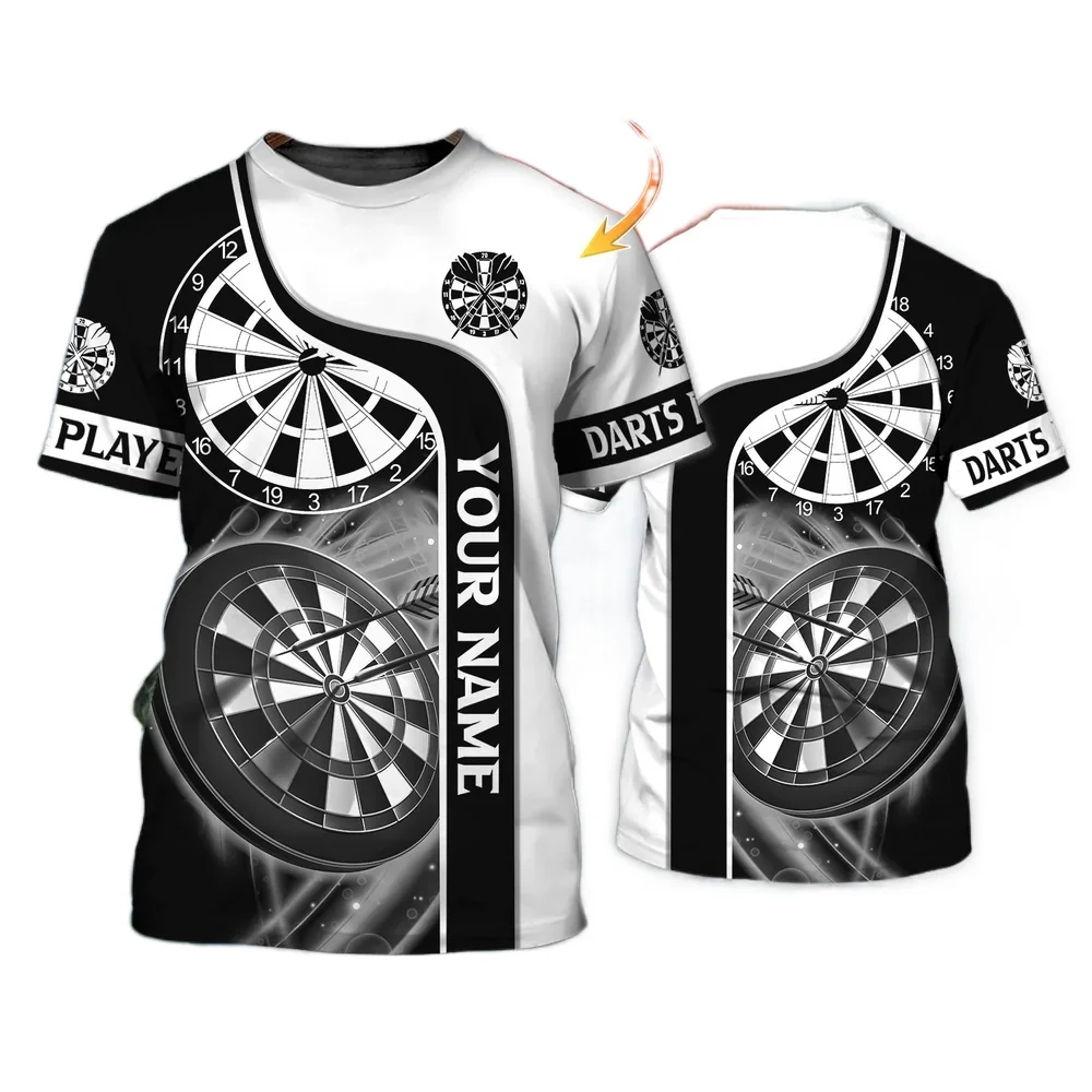 PLstar Cosmos camiseta de dardos con nombre personalizado, camisa con estampado 3D, informal, manga corta, regalo de jugador, DW83