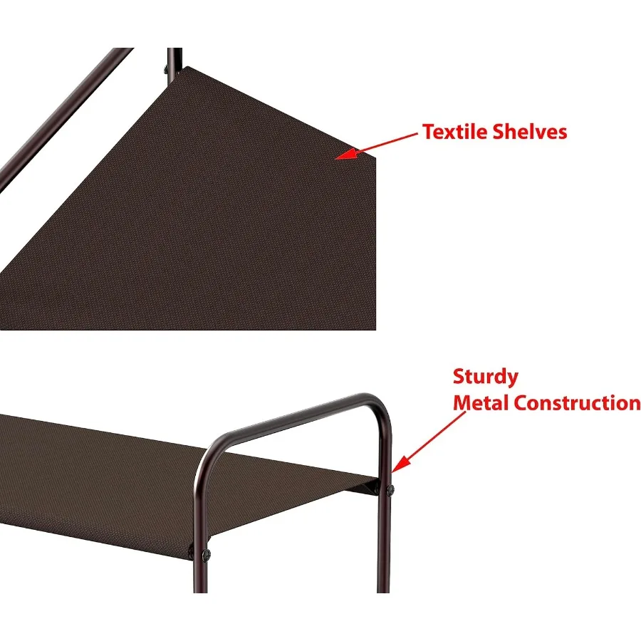 2Tier Shoe Rack Storage Organizer Bronze