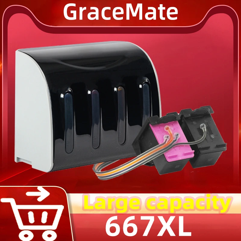 667XL 잉크 시스템 교체 HP 667 잉크 카트리지 DeskJet Ink Advantage 2775 2375 2376 2775 2776 1275 Plus 6475 6476